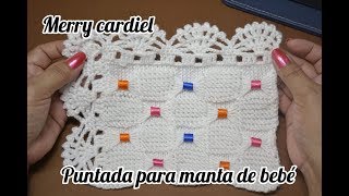 Como Tejer Mantita Para Bebe CON LISTONES DE COLORES [upl. by Bonnie]