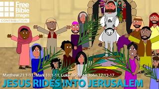 Bible Story  Palm Sunday  Jesus Rides into Jerusalem [upl. by Mischa]