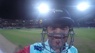 MS Dhoni fixes Brendon McCullums GoPro out in the middle at the Kia Oval [upl. by Notla]