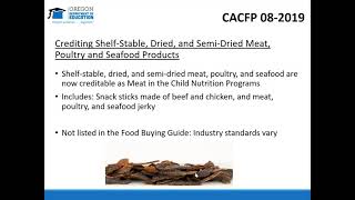 CACFP Meal Pattern Success Meal Pattern Crediting Updates [upl. by Amla]