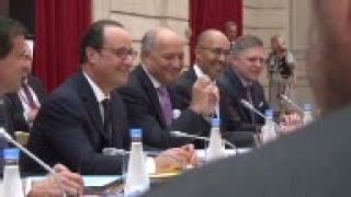 Hollande hosts socialist heads of state ahead of EU leaders summit [upl. by Huntley]