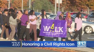 Elk Grove school honors civil rights icon with Ruby Bridges Walk To School Day [upl. by Stephannie]