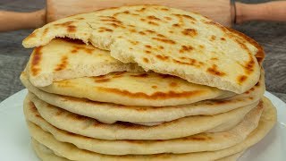 La plus simple recette de nourriture  pain pita fait maison   Savoureuxtv [upl. by Foushee]