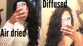 Air Drying Wavy Hair vs Diffusing Wavy Hair [upl. by Farlay]