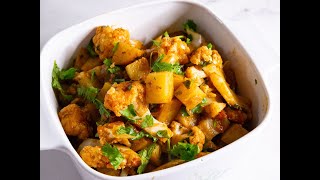 Super Easy Aloo Gobi  Indian Spiced Potato Cauliflower Curry [upl. by Boote257]