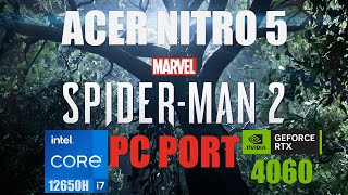 Marvels Spiderman 2 PC Port  I712650H  RTX 4060 spiderman2 [upl. by Bouchier647]