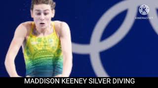 maddison keeney diving  maddison keeney silver in diving olympic 2024 [upl. by Yuzik133]