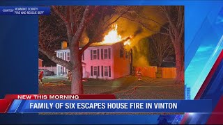 Family escapes house fire in Vinton area [upl. by Humfrey]