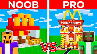 Batalla de Construcción de MCDONALDS NOOB vs PRO [upl. by Nonnarb]