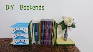 DIY How to make Bookends with Cardboard I Best out of Waste I Easy Bookends I Our Sweet Mom [upl. by Enillebyam615]