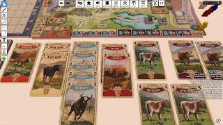 GWT Great Western Trail  solo playthrough vs 3 bots 2nd edition standard game [upl. by Shoshana]