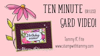 Stampin Up Flowering Zinnias Mini ZFold [upl. by Fosque]