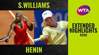 Serena Williams vs Justine Henin  Extended Highlights  Final Set  2002 Rome Final [upl. by Reitman120]