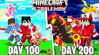 We Survived 200 Days In COBBLEMON Of MINECRAFTHINDI Multiplayer [upl. by Inuat]