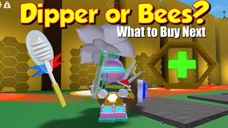 Dipper or Bees  What to Buy Next Bee Swarm Simulator [upl. by Cairistiona]