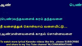 Chinnavalai mugam sivandavalai Lyrical Karaoke [upl. by Eryt]