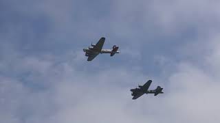 Memphis Belle Flyover Tribute NMUSAF [upl. by Enirac]