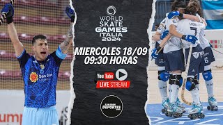 HOCKEY SOBRE PATINES  MUNDIAL SENIOR EN VIVO  FEMENINO  NOVARA 2024 ARGENTINA VS PORTUGAL [upl. by Milon]