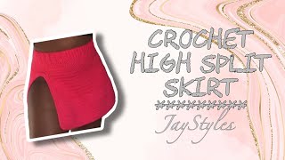 HOW TO CROCHET A HIGH SPLIT SKIRT [upl. by Aicekan]