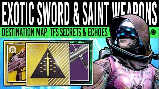 Destiny 2 SECRET EXOTIC SWORD amp LOCATION MAP Echoes WEAPONS New Ornament Dawn Loot Prism Perks [upl. by Urdna]