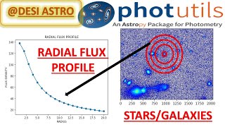 PART7 PYTHON FOR ASTRONOMY PHOTUTILS PHOTOMETRY PLOT PLOT RADIAL FLUX PROFILEPYTHON ASTROPY [upl. by Assenna]