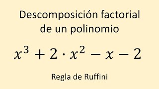 Polinomios  Descomposición factorial  Ejercicio 01  Usando Ruffini [upl. by Casilde]