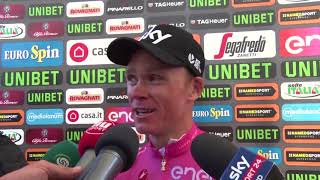 Chris Froome  Postrace interview  Stage 19  Giro dItalia  Tour of Italy 2018 [upl. by Ballinger]