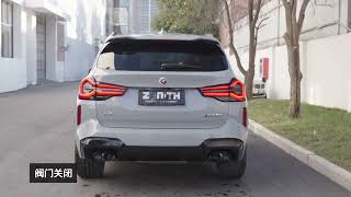 BMW X3 M40I G01 with mid pipe  valve catback exhaust system cold start sound check [upl. by Nomar950]