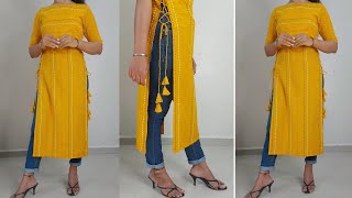 New Kurti Design Cutting and Stitchinglatest side Dori Kurti CuttingSuit Kurti Design 2023 [upl. by Nihcas]