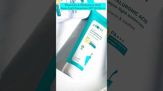 Plum Cica amp Hyaluronic Acid AquaLight Sunscreen SPF 50 PA honestreview sanchari shorts yt [upl. by Atcele2]