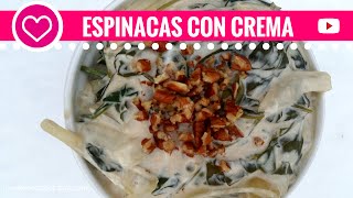 Receta Espinacas a la Crema LIGHT  Comida Saludable [upl. by Akierdna237]