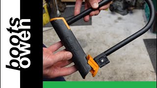 Halfords bike lock v bolt cutters and hacksaw who will win [upl. by Anilehs331]