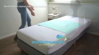 Incontinentie bed onderlegger met instopstrook mobiliteitswereld [upl. by Modesta]