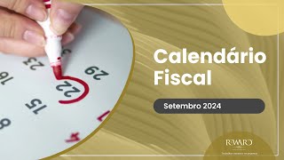 Setembro 2024  Calendário fiscal [upl. by Mohammad815]