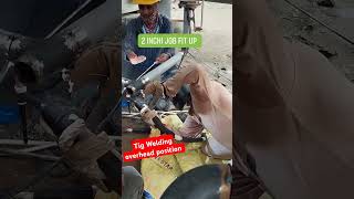 Tig welding overhead position root pass tigwelding weld skills satisfying shorts welding [upl. by Ettelrac]