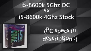 Intel i58600k 4Ghz STOCK vs 5Ghz OC CINEBENCH TEST [upl. by Lalita]