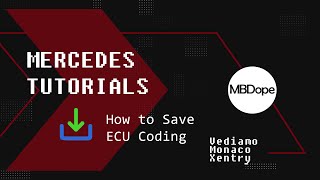 Mercedes ECU coding save VEDIAMO and DTS MONACO [upl. by Beatrix]