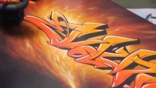 Airbrush Anleitung Airbrush Mischtechnik mit Graffiti Marker amp Evolution Airbrush [upl. by Dave]