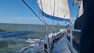 Sailing Singlehanded Solent to Suffolk Running out of Gas and UK Border force pays a visit [upl. by Ainaj386]