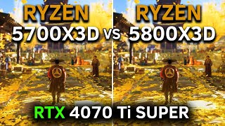 Ryzen 7 5700X3D vs Ryzen 7 5800X3D  RTX 4070 Ti SUPER  1080p  1440p  2024 [upl. by Enirbas]