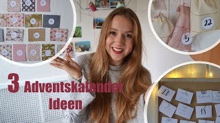 Last Minute Adventskalender selber basteln DIY  3 Adventskalender Ideen [upl. by Yusem382]