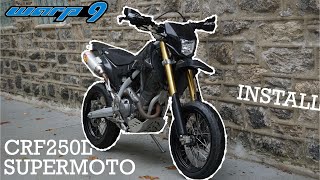 CRF250L SUPERMOTO Conversion  Warp 9 Wheels Install [upl. by Ahsital232]