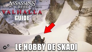 ASSASSINS CREED VALHALLA  LE HOBBY DE SKADI Trophée Succès  Glissade de 150 m dans la neige GUIDE [upl. by Lirret]