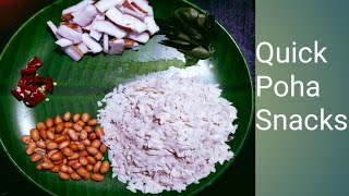 Poha snacksQuick snacks RecipeEasy to Make [upl. by Barri835]