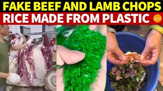 Scary Counterfeit Foods In China Fake Beef and Lamb ChopsRice Made from PlasticAluminum Dumplings [upl. by Sheply]