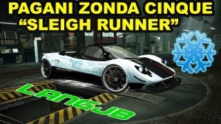 NFS World Pagani Zonda Cinque quotSleigh Runnerquot Edition [upl. by Creath]