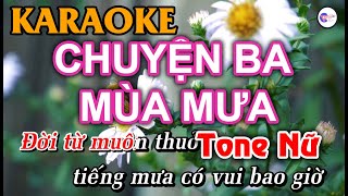 Chuyện Ba Mùa Mưa  KARAOKE Tone Nữ  Vici Karaoke [upl. by Philbin]