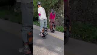 Guiyang City Ahaha Lake Wetland Park Unicycle riding [upl. by Oterol]