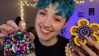 ASMR Tingly Tapping amp Scratching to Help You Sleep 😴 no talking rhinestones amp beads long nails [upl. by Aipotu]