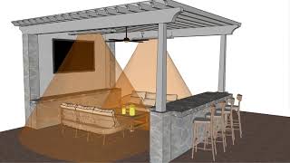 Heating a Pergola with a Polycarbonate Cover Using Electric Infratech Patio Heaters [upl. by Gass]